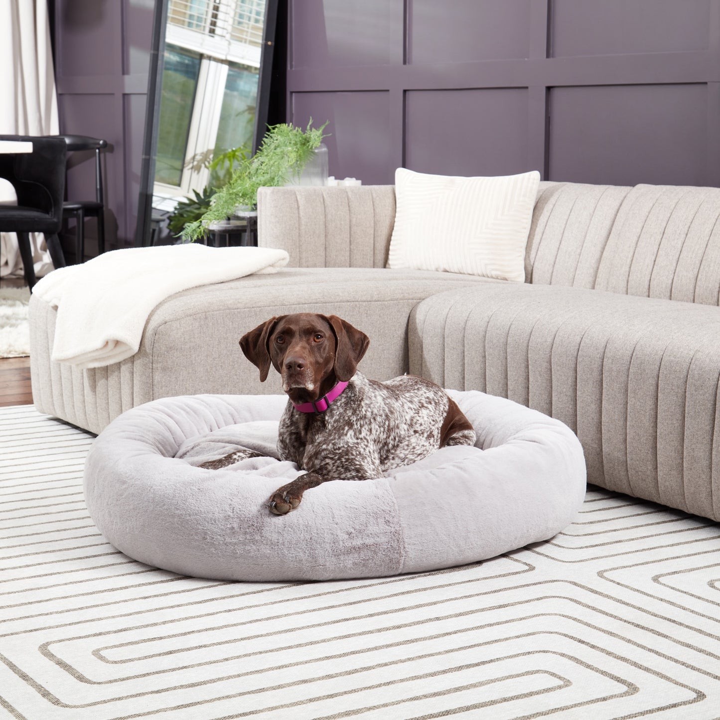 Ryder Faux Fur Snuggler Dog Bed