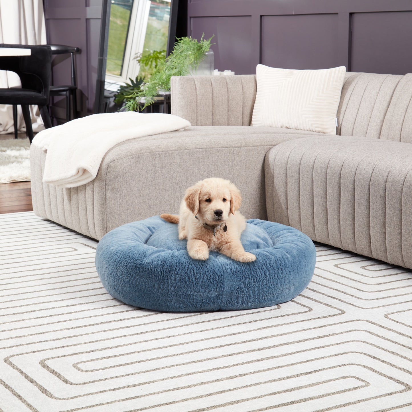 Ryder Faux Fur Snuggler Dog Bed